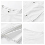 Wiaofellas  -  Summer New Streetwear Plus Size 8XL Cool Feeling Round Neck Loose Breathable T-Shirts Men Solid Color Tops Basics Pocket