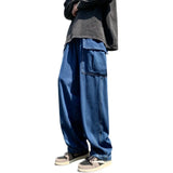 WIAOFELLAS  -  Men Jeans Wide Leg Denim pants Loose Straight Baggy Men's Jeans hip hop Streetwear Skateboard Neutral denim Trousers Cargo jeans