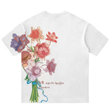 WIAOFELLAS  -  Men Hip Hop Streetwear Retro T Shirt Floral Print  Tshirt Cotton T-Shirt Short Sleeve Racing Style Couple Tops Tees New