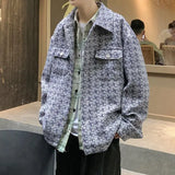 Wiaofellas  -  Jacket Men's High-end Design Retro Vintage Houndstooth Couple
