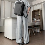 WIAOFELLAS  -  Men Sets Patchwork Lapel Short Sleeve T Shirt & Pants Two Pieces Sets Streetwear Loose Fashion Men's Casual Suits