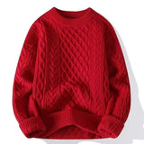 WIAOFELLAS  -  Sweater, Autumn and Winter Men's Thick Crumpled Sweater Jacket, Christmas Couple's Thread