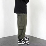 WIAOFELLAS  -  New Men Thin Casual Drawstring Tie-fitting Summer Loose Work Pants