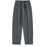 Wiaofellas  -  New  Men's Casual Straight Leg Pants Pure Color Versatile Trendy Brand Drapey Loose Long Pants Couple's Fashionable