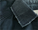 WIAOFELLAS  -  Summer high quality short sleeve overalls shirt men heavy washing old multi-pocket loose half sleeve