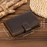 WIAOFELLAS  -  High Quality Genuine Leather Card Wallet Men Women RFID Genuine Leather Short Wallet Multi Cards Slots Button Man Purse