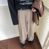 WIAOFELLAS -  Men's Silk Fabric Brown/black/khaki Color Trousers Social Formal Suit Pants Business Design Cotton 3 Color Casual Pants