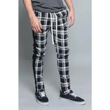 WIAOFELLAS  -  Plus Size S-3XL Men Plaid Joggers Pants Spring Autumn  Casual Drawstring Elastic Waist Slim Harem Pencil Long  Street Wear