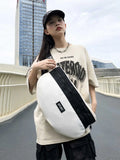 WIAOFELLAS  -  New simple mobile phone bag men's large-capacity shoulder bag fashion Messenger bag Harajuku style chest bag