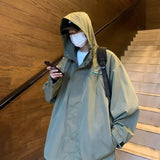 WIAOFELLAS  -  Autumn Jackets Men Chic Baggy Japanese Style Outdoor Hooded Males Overcoats All-match High Street Windproof Long Sleeve College