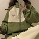 WIAOFELLAS  -  Harajuku Patchwork Jackets Women Cargo Jacket Y2K Spring Autumn Casual Loose Outerwear Long Sleeve Coats Teens Female Top
