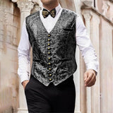 WIAOFELLAS  -  Autumn And Winter New Men's Solid Color V-Neck Vest Jacket French Retro Fashion Trend Slim Casual Breathable Niche Men's Tops