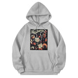 Wiaofellas  -  New Men's Pullover Hooded Print Long Sleeve Pocket Halloween Pattern Sweatshirt