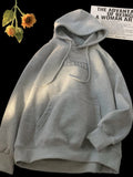 Wiaofellas  -  American Style Letter Printed Hoodies For Men Autumn Casual Cotton Fleece Oversized Sweatshirts Y2K Streetwear Sudadera Hombre