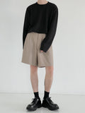 WIAOFELLAS  -  Summer Suit Shorts Men Fashion Social Mens Dress Shorts Korean Loose Straight Casual Shorts Mens Office Formal Shorts M-2XL
