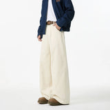 WIAOFELLAS  -  Maillard pants men's autumn and winter American retro trendy brand loose wide-leg pants handsome casual large size work pants