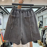 Wiaofellas  -  Stitched-cut sports casual shorts