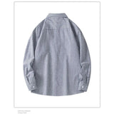 WIAOFELLAS  -  Retro Autumn Autumn Coat Trendy Striped Loose Japanese Long-sleeved Shirt Men's Casual Loose Shirt