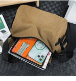 WIAOFELLAS  -  Men Women Single Shoulder Tooling Postman College Student Commuter Large Capacity Canvas Crossbody Bags Fashion Trend Bag