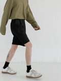 WIAOFELLAS  -  Summer Suit Shorts Men Fashion Social Mens Dress Shorts Korean Loose Straight Casual Shorts Mens Office Formal Shorts M-2XL
