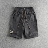 WIAOFELLAS  -  Ice silk cool fabric American retro high street trend cargo shorts men's loose straight casual 100 quarter pants