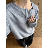WIAOFELLAS  -  Autumn Long Sleeved T-shirt Men Fashion White Casual T Shirt Men Oversized Streetwear Korean Loose Pullover T Shirt Mens Top