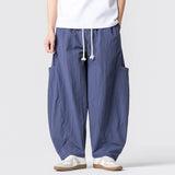Wiaofellas  -  Oversized Men Wide Leg Pants Elastic Waist Joggers Trousers Male Casual Harem Pants Baggy Fashion Men Sweatpants Large Size 5XL