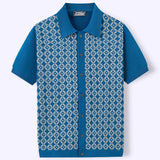 WIAOFELLAS  -  Casual Breathable Ice Silk Knit Shirt For Mens Spring Summer Luxury Graphic Knitting Shirts Men Vintage Button Lapel Slim Shirts
