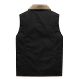 WIAOFELLAS  -  Winter Men Fleece Warm Vest  Autumn Men Soft Warm Casual Thick Waistcoat Male New Stand-Up Collar Sleeveless Jacket