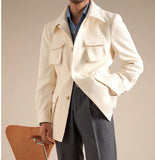 WIAOFELLAS  -  Luxury Italian Fashion Lapel Top Male Trench Coat Jacket Men Casual Office Jacket Men's Business Versatile Senior Mantel Wolle