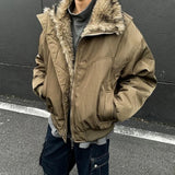 WIAOFELLAS  -  Autumn Winter Fashion Casual Jacket Plus Velvet Thickened Jacket High Quality Heavy Solid Color Canvas Trendy Cotton Jacket Men