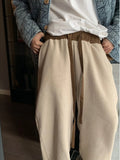 WIAOFELLAS  -  American Sle Straight Leg Sports Pants Autumn Casual Trousers for Men High Street Trendy Brand Wide Leg Couple's Jeans