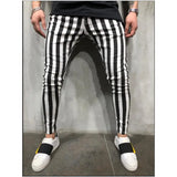 Wiaofellas  -  New Mens Black White Plaid Casual Pants Autumn Fashion Joggers Sweatpants Men Skinny Track Pants Man Trousers Ropa Hombre