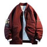 Wiaofellas  -  New Outdoor Bomber Jacket Men's Casual Windbreaker Baseball Jacket Fashionable Retro Men's Cotton Jacket Clothing
