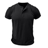 WIAOFELLAS  -  Men's Summer Crew Neck T Shirt Men Short Sleeve Cotton Breathable Fashion Slim Fit Shirt Male Fitness T-shirt