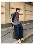WIAOFELLAS  -  Baggy Cargo Jeans big pocket Trousers Male Denim Pants Wide Leg Pant women's Jeans Loose Casual Streetwear Hip Hop Harajuku