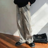 WIAOFELLAS  -  Mens Jeans Leopard Print Casual Pants Streetwear American Retro Personality Versatile Trousers Men'S Clothing Summer New