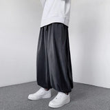 WIAOFELLAS  -  Spring Autumn Casual Pants Men Solid Loose Harem Pants Elastic Waist Wide Leg Trousers Male Harajuku Jogging Sports Trousers Man