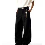 WIAOFELLAS  -  Mens Trousers Crescent Silhouette Casual Pants Summer Streetwear Fashion Daily Outdoor Versatile Wide-Leg Pants Men'S Clothing
