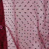 WIAOFELLAS  -  Men Shirt Polka Dot Printing Lapel Long Sleeve Button Men Clothing Mesh See Through Loose Fashion Male Shirts Streetwear