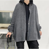 Wiaofellas  -  Men's Trendy Outerwear Ins Men's Trendy Cool Loose New Outerwear Woolen Jacket Men's Outerwear