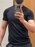Wiaofellas  -  Men European Henry Short Sleeve T Shirt Plaid Shorts Set Summer Outdoor Casual Outfit
