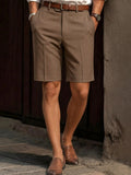 Wiaofellas  -  Mens Summer Thin Straight Leg Suit Shorts Business Casual 5 Inch Formal Shorts