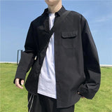 WIAOFELLAS  -  Street-fried High-end Shirt Men's Cold Style Long-sleeved Shirt Niche Design Handsome Top Spring and Summer New Jacket