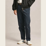 WIAOFELLAS  -  American European Spring Autumn New Fashion Men’s Solid Color Casual Trendy Straight Cotton Trousers Male Simple Pants Clothes