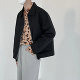 Wiaofellas  -  Work Jacket Men's Spring New Trendy Brand Loose and Handsome Niche Jacket Men's Jacket Lapel Long-sleeved Clothes