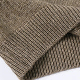 WIAOFELLAS  -  Trendy Solid Color Men's Sweater Polo Shirts 2025 Autumn Winter New Casual Long Sleeve Knitted Jumpers Men Fashionable Sweaters