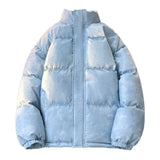 Wiaofellas  -  Men's Winter Harajuku Streetwear Fashion Jacket Parkas Bubble Jacket Oversize Warm Solid Coat Faux Suede Puffer Jacket