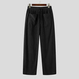 Wiaofellas  -  Men Pants Solid Color Joggers Loose Corduroy Drawstring Trousers Men Streetwear Fashion Casual Wide Leg Pants Men