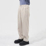 Wiaofellas  -  Wear Men's Spring Autumn New Suit Pants Korean Trend Loose Straight Pants 2022 New Thickened Casual Trousers 2A0832
